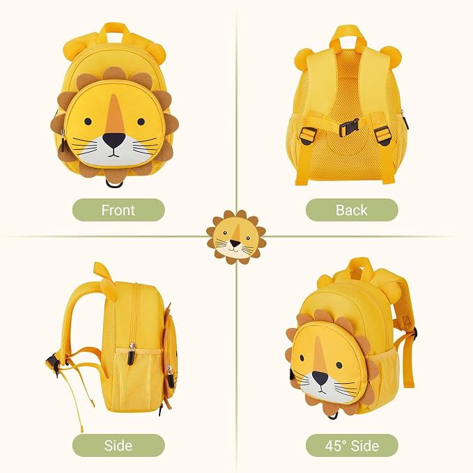 mommore Toddler Backpack for Girls Boys 2-4, 3D Cartoon Mini Kids Travel Bag - Image 6