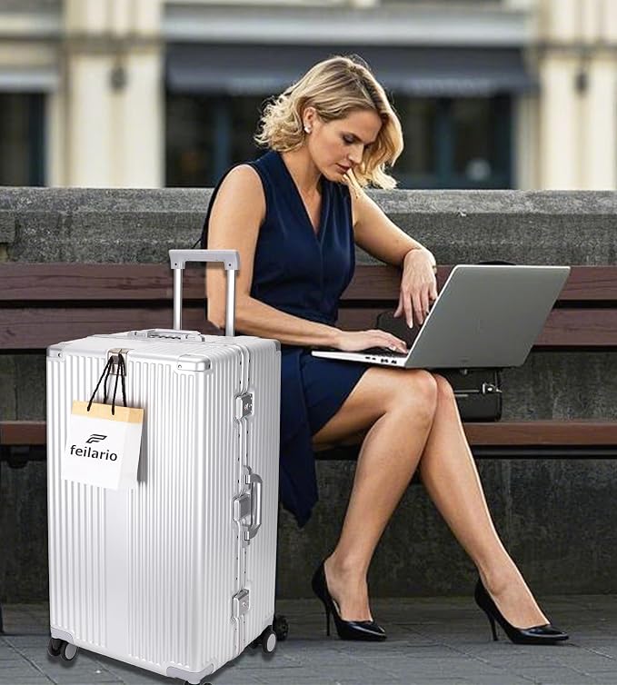 feilario 30in Super Large Captain Aluminum Frame Hardside Spinner Wheels Luggage - Image 8