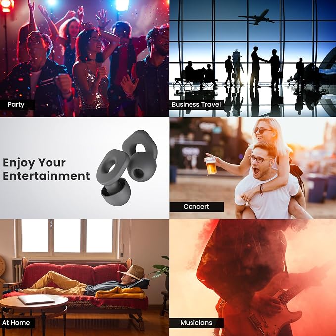 2 Pairs of Earplugs for Sleeping, Reusable Hearing Protection Earplugs - Image 7