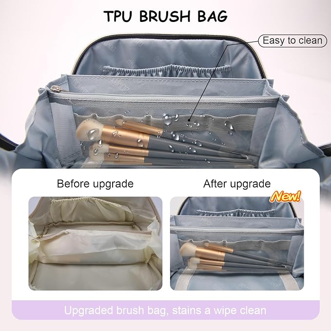 BOYATU Travel Makeup Bag for Women: Cosmetic Organizer Bag - Image 2