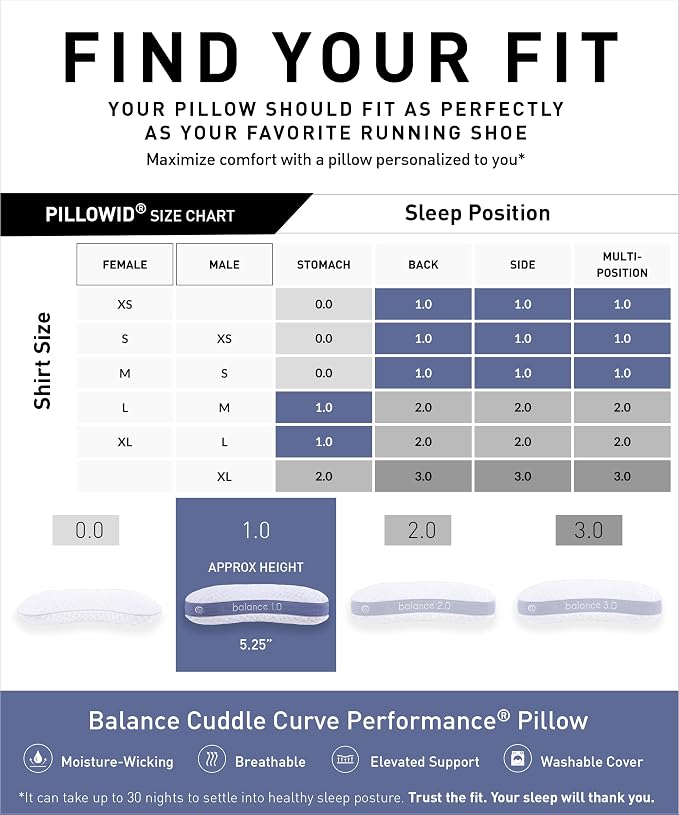 Bedgear Balance Cuddle Curve Performance Pillow - Image 2