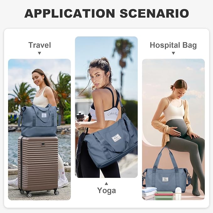 Travel Duffel Bag, Sports Tote Gym Bag, Shoulder Weekender Overnight Bag - Image 3