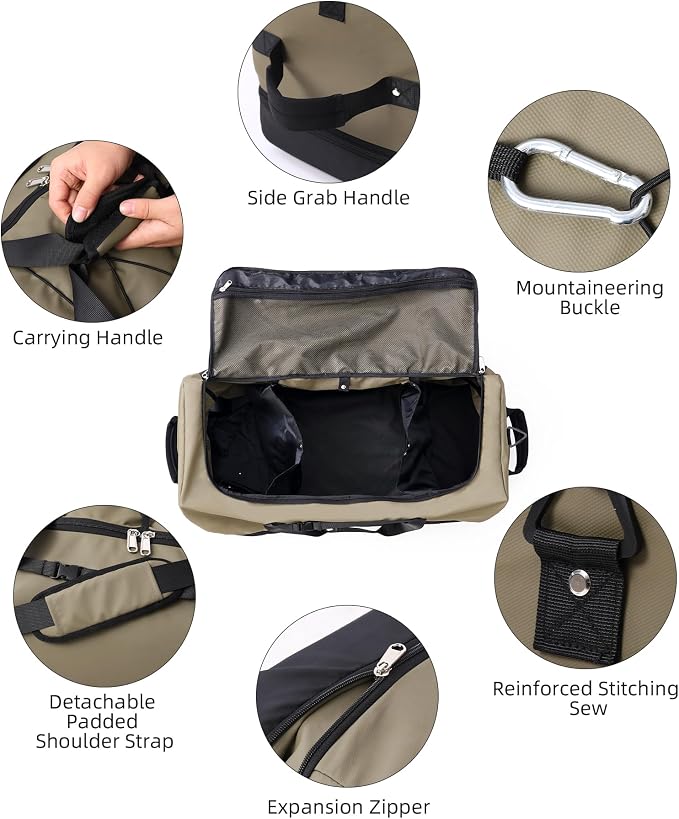 CONTAIL 32”110L Expandable 140L Rolling Duffle Bag - Image 8