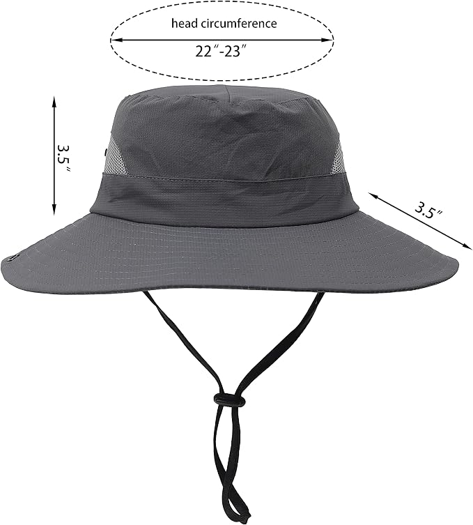Womens Summer Sun Hat Beach Hat Wide Brim Outdoor UV Protection Hat Foldable - Image 2