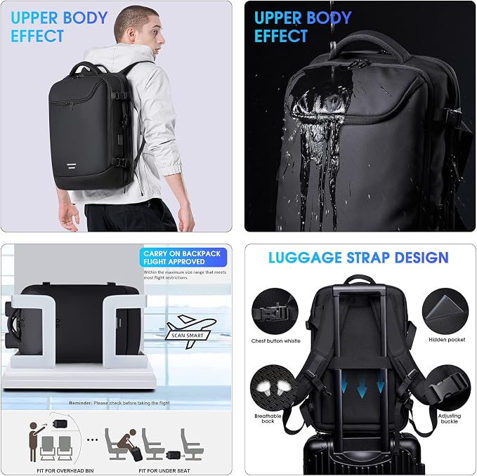 Vacuum Backpack for Men, 50L Expandable Compression Backpack - Image 7
