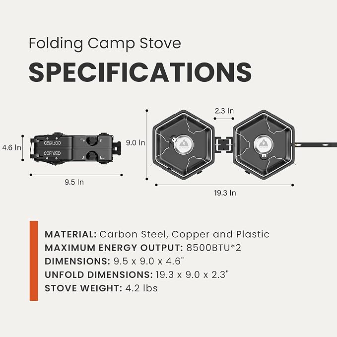 Propane 2 Burner Camping Stove - Image 3