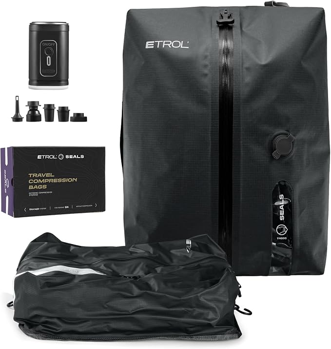 TPU Vacuum Bag for Travel, 70D Nylon Reusable Compression Bag by ETROL-US