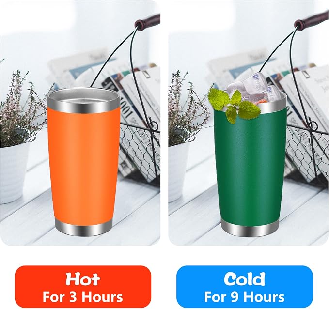 VEGOND 20oz Tumbler with Lid and Straw Stainless Steel Tumbler Cup Bulk Vacuum - Image 4