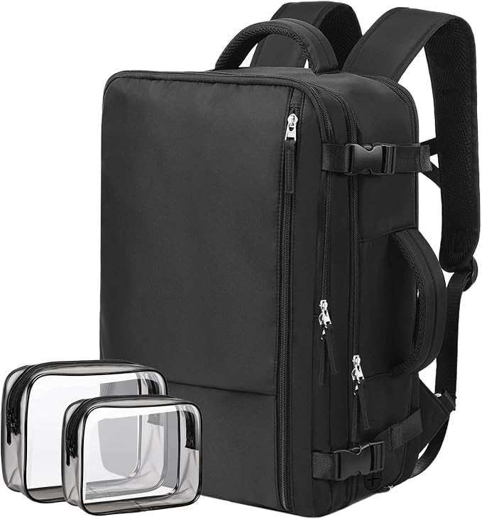 Hanples Travel Backpack for Women Men, Large Carry On Person Item Luggage by Hanples