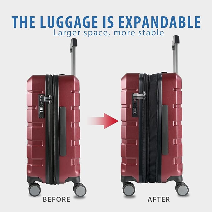 KROSER Hardside Expandable Carry On Luggage - Image 5