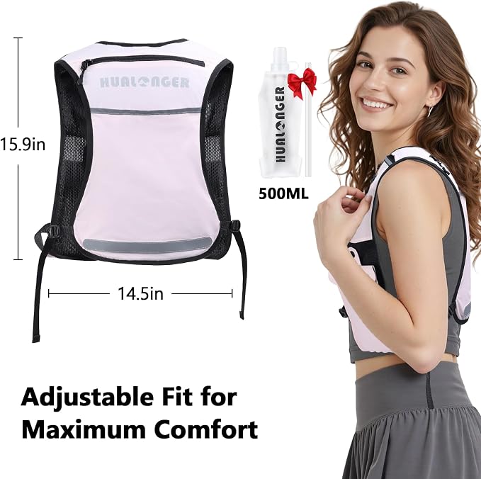 Running Hydration Vest for Women Men, Lightweight Breathable Hydration Pack - Image 7