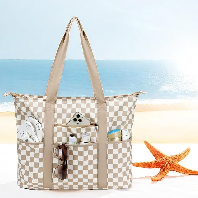 LEDAOU Beach Bags for Women, Beach Bags Waterproof Sandproof, Packable Beach - Image 4