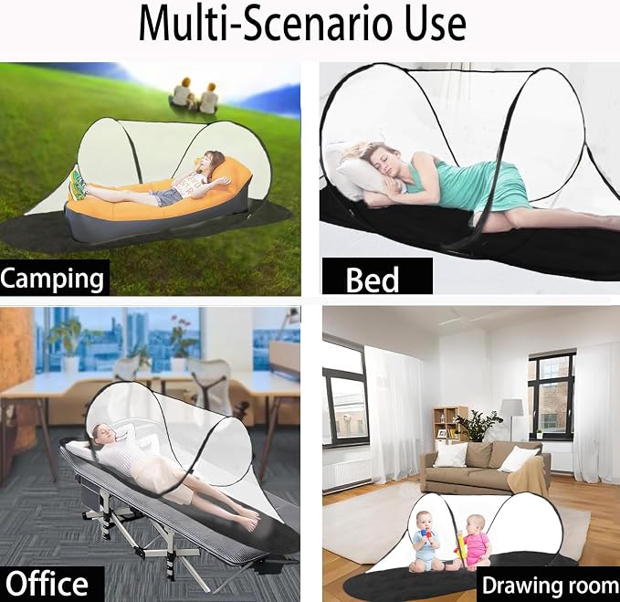 CMINGJ Large Pop Up Mosquito Tent, Portable Foldable Mosquito Net - Image 4
