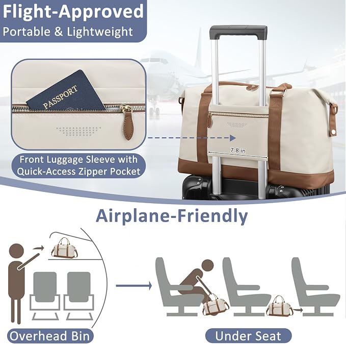 Travel Duffle Bag for Women, Weekender Bags, Hospital Bag for Labor Delivery - Image 3