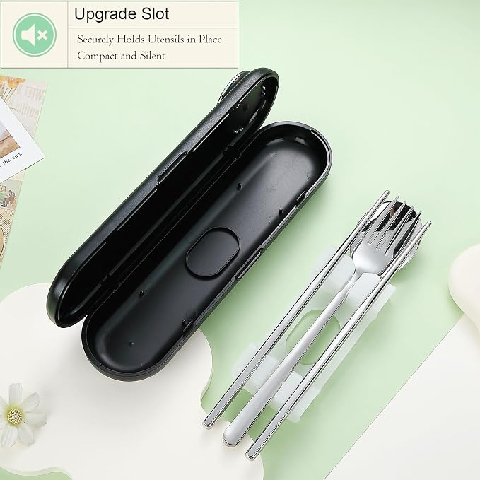 DEVICO Travel Utensils with Case Cute, Reusable Silverware - Image 3