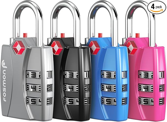 Fosmon TSA Approved Locks for Luggage. Suitcase Locks by Fosmon