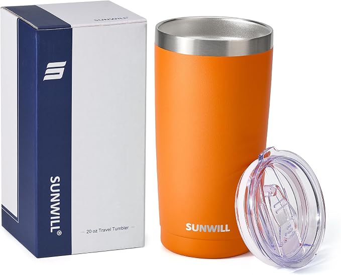 SUNWILL Travel Coffee Tumbler 20 oz, Insulated Mug - Image 4