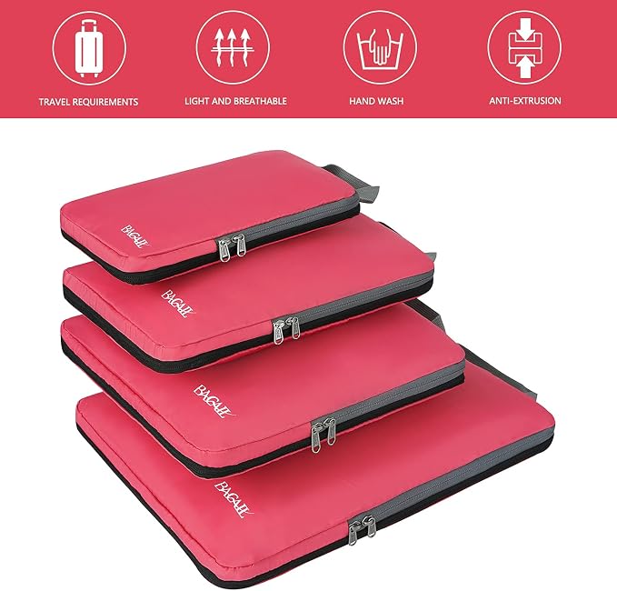 BAGAIL 4 Set/6 Set/8 Set Compression Packing Cubes Travel Accessories - Image 5