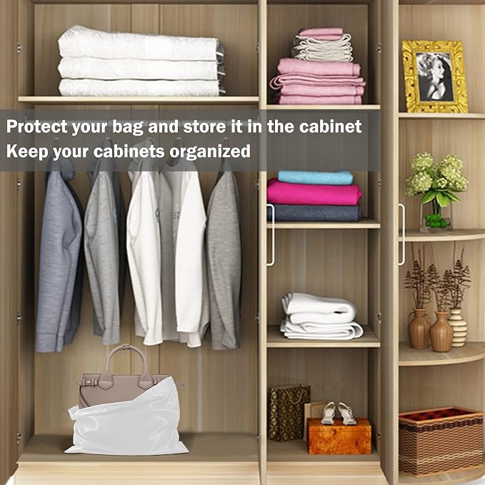 6 Pack Silk Dust Cover Bags for Handbags, Shoes & Boots - Image 2