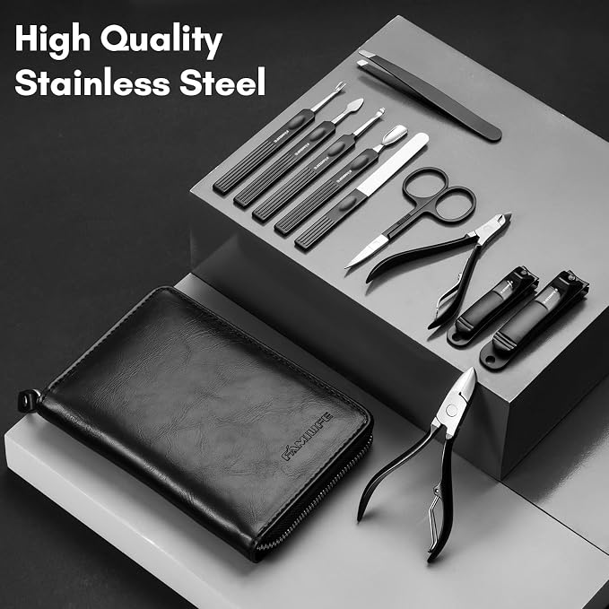 FAMILIFE Professional Manicure Set, Manicure Kit, Nail Clippers Set, 11 in 1 - Image 2