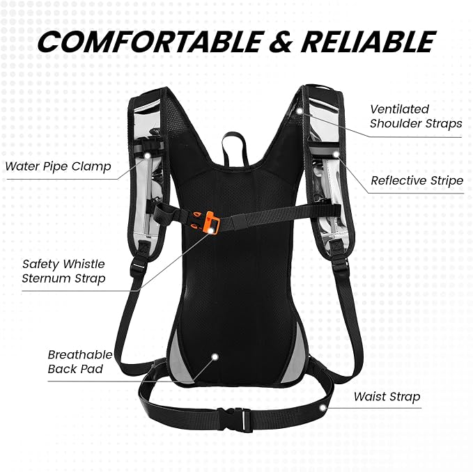 Nepest Hydration Pack Backpack for Women & Men, Lightweight Water Backpack - Image 3