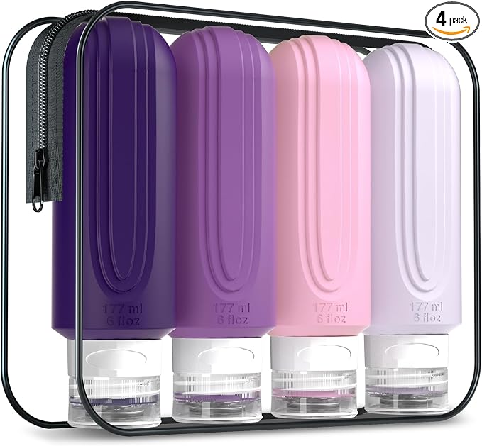 Travel Bottles for Toiletries, Large 6oz Oversize Containers, BPA Free Leak by Mrsdry