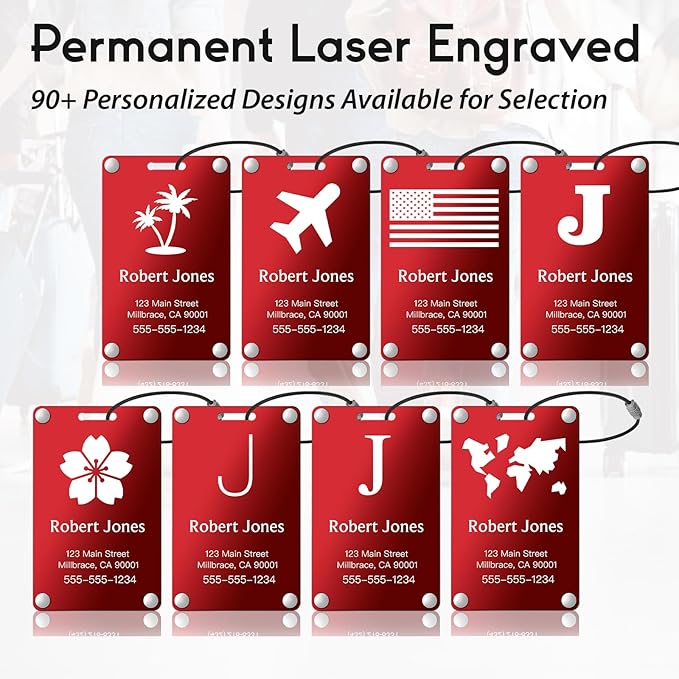 Personalized Luggage Tags: Custom Metal Luggage Tags - Image 3