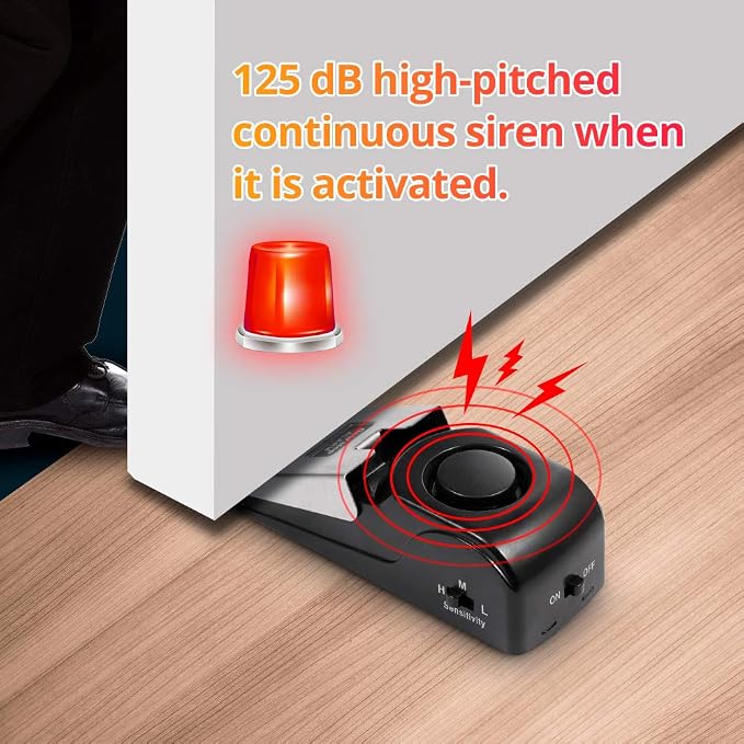 TOWODE Upgraded Door Stop Alarm 3-Pack, Stoppers Security - Image 4