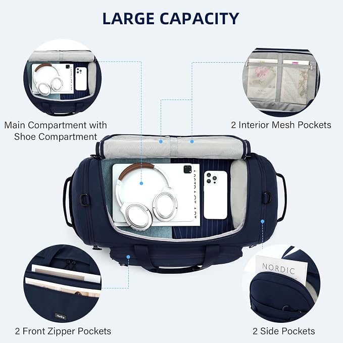 Large Travel Duffle Gym Bag - Image 4