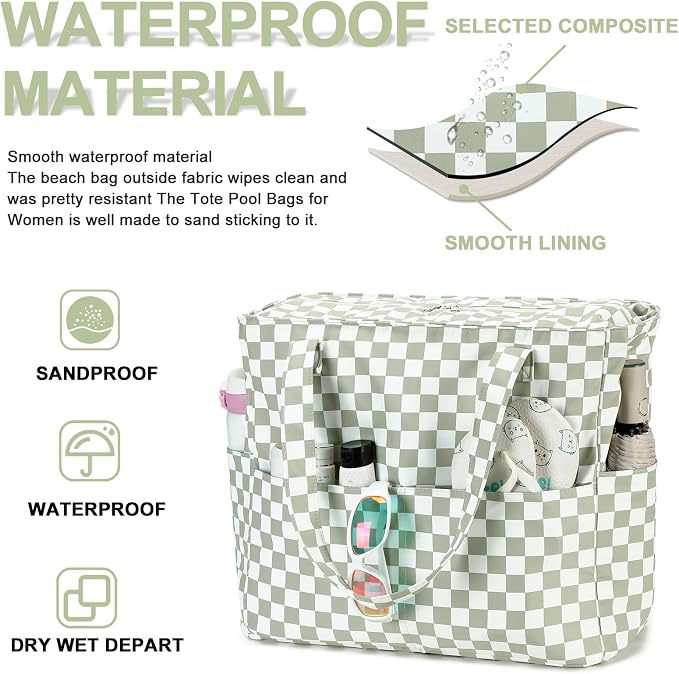 Waterproof Beach Tote Pool Bags - Image 6