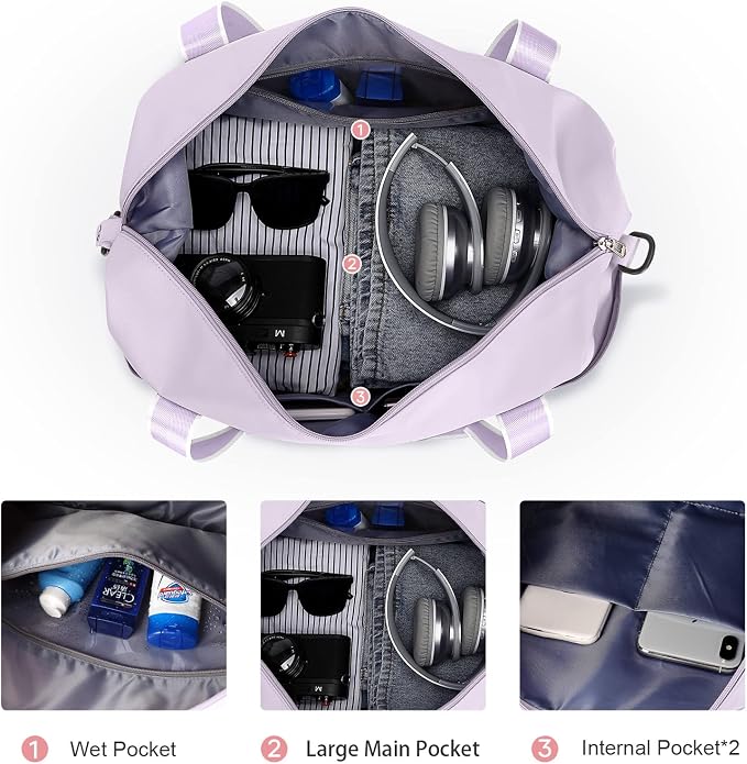 Travel Duffel Bag, Sports Tote Gym Bag, Shoulder Weekender Overnight Bag - Image 8
