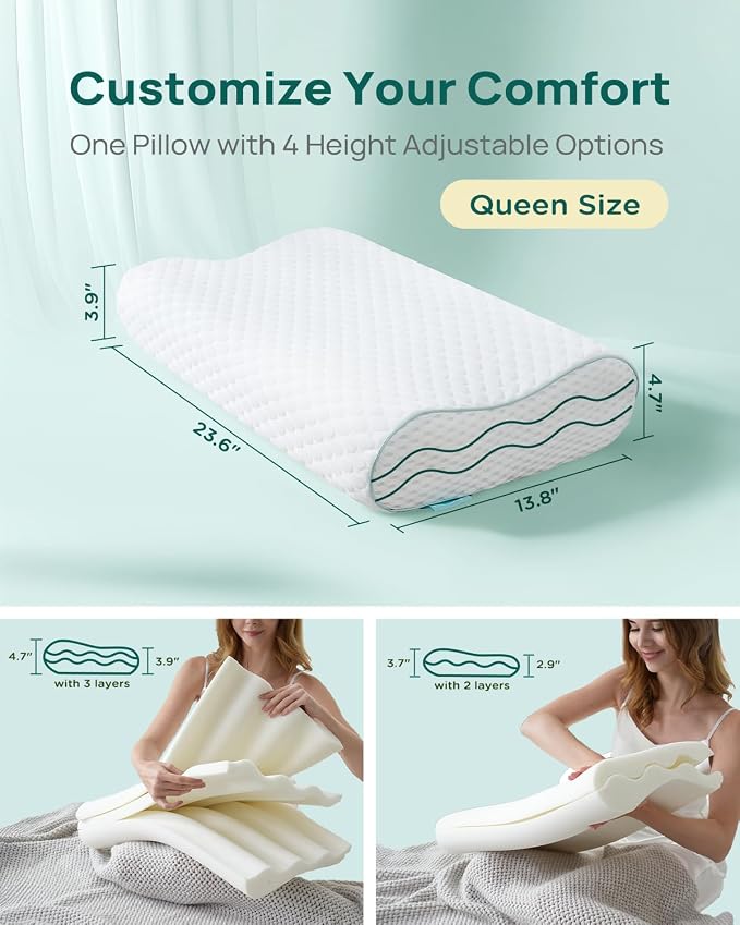 Cervical Neck Pillow, Side Sleeper Pillow - Image 2
