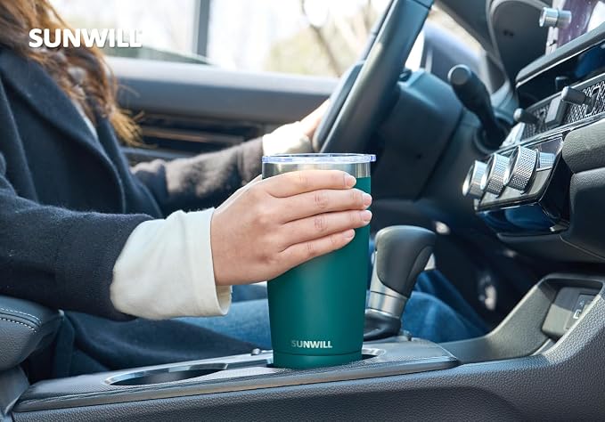 SUNWILL Travel Coffee Tumbler 20 oz, Insulated Mug - Image 6