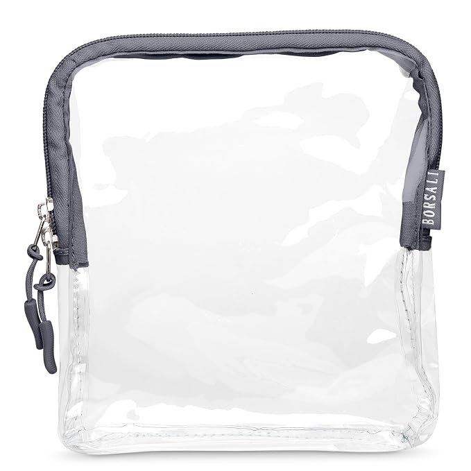 BORSALI Clear Travel Bags for Toiletries by Borsali
