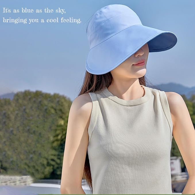 Sun Hats for Womens Wide Brim UV Protection Fishing Hats Packable Reversible - Image 9