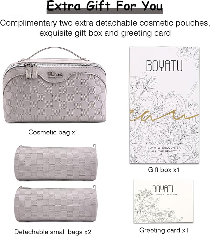 Travel Makeup Bag Organizer Cosmetic Bag: 3 Pcs Set Make up Bags - Image 5