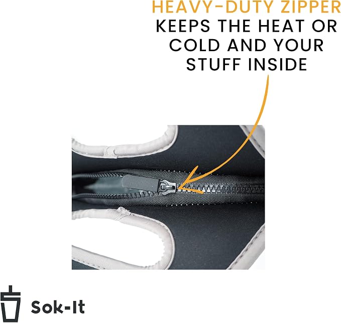 Sok It LunchTote Zippered Bag Insulated Neoprene Caddy - Image 3