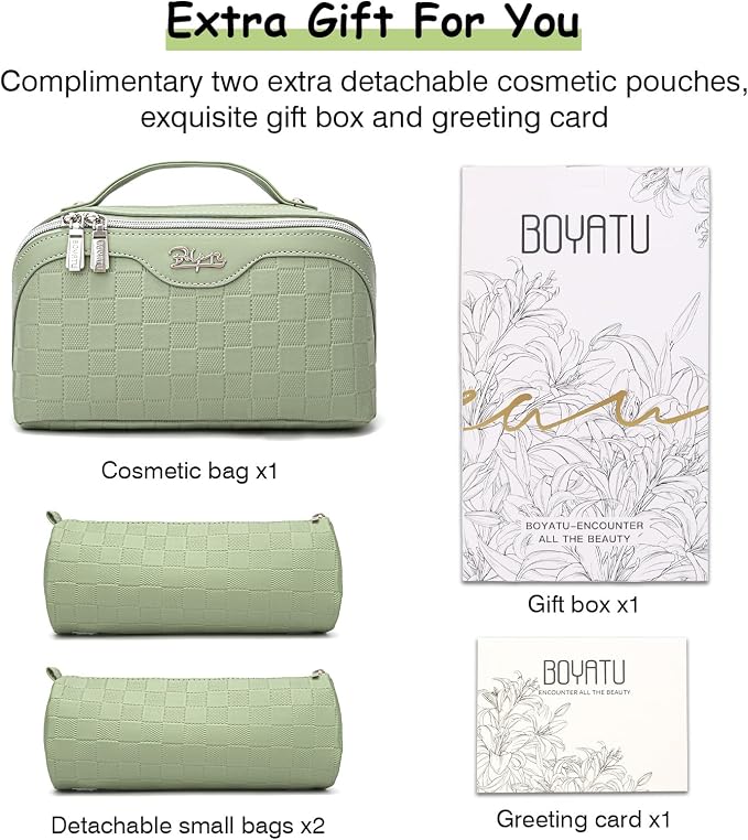 Travel Makeup Bag Organizer Cosmetic Bag: 3 Pcs Set Make up Bags - Image 8
