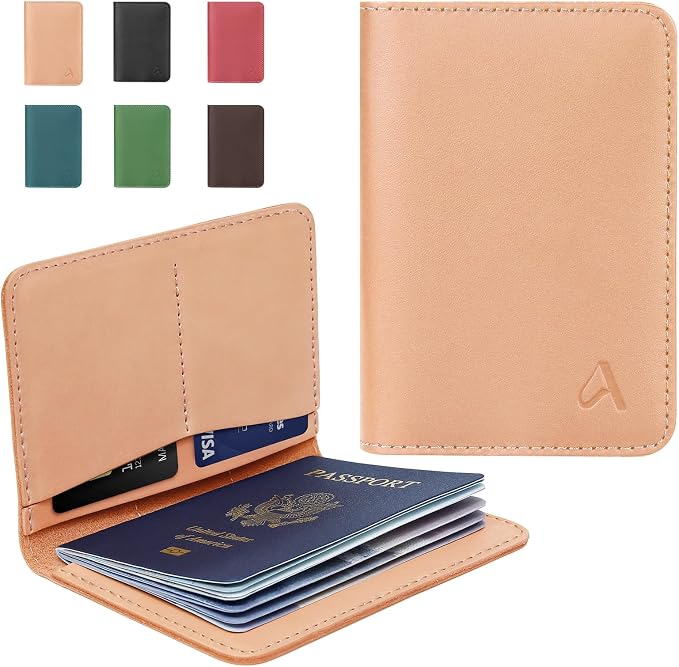 ALLIVE Passport Holder for Travel Women Men, Genuine Leather Passport Cover by ALLIVE