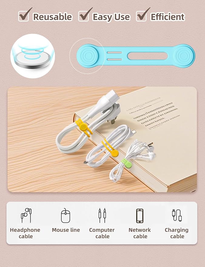 Kanemc Magnetic Cable Organizer - Image 2