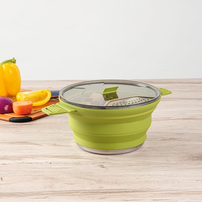 Restaurantware-Hi Tek 2.5 Liter Collapsible Camping Pot, 1 Portable Cook Pot - - Image 4