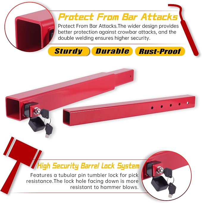 Door Security Bar-by NAKANEKO The Entire Width of Your Outward Opening Front - Image 5