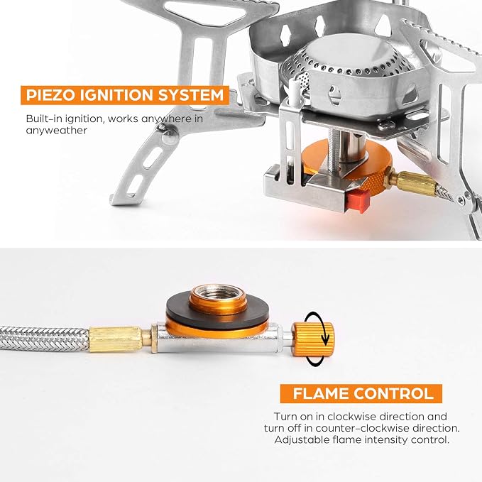Odoland 3500W/6800W Windproof Camp Stove Camping Gas Stove - Image 4