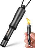 3-in-1 Fire Starter Survival Tool -Titanium Emergency Whistle, Kerosene Lighter by IUMIUN
