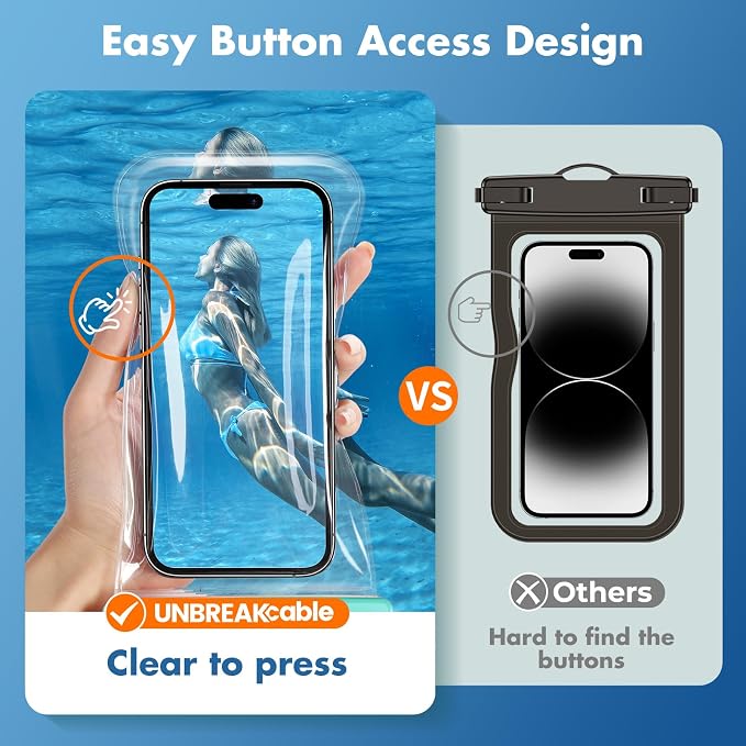 UNBREAKcable Waterproof Phone Pouch-2 Pack IPX8 Waterproof Phone Case - Image 6