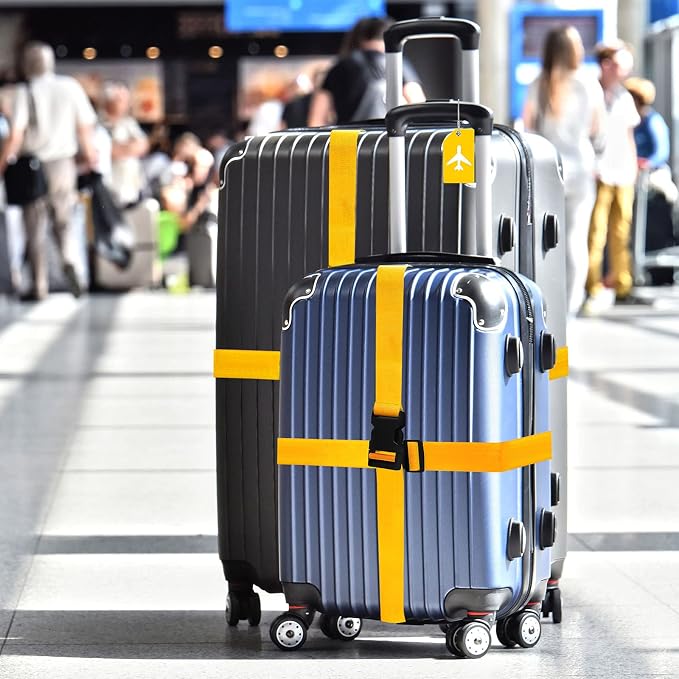 Weewooday 8 Pcs Luggage Straps Suitcase Tags Set - Image 6