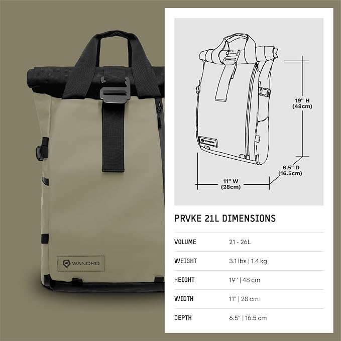 WANDRD PRVKE 21L, V3 Backpack: Weather-Resistant Travel & Camera Backpack - Image 9