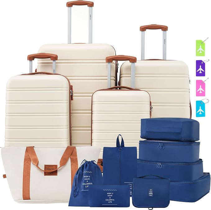 Merax Luggage sets of 13 Piece 16 20 24 28 IN Carry on Luggage sets 4 piece by Merax