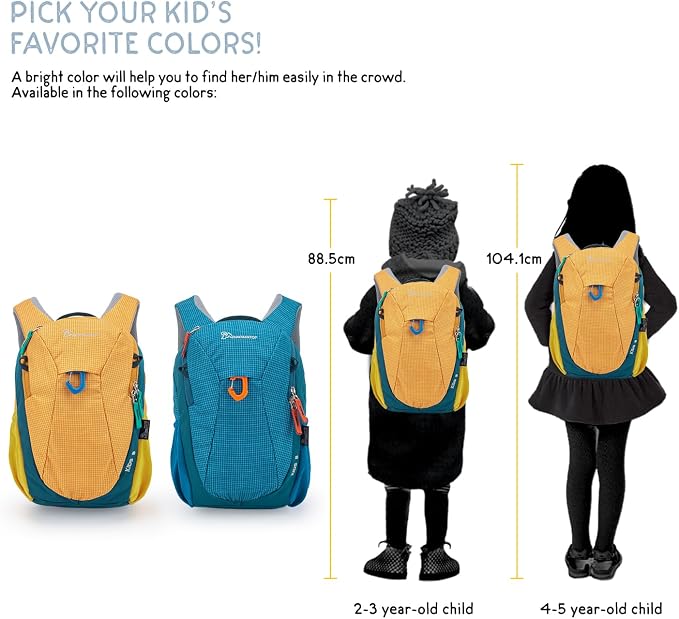 MOUNTAINTOP 8L Kids Backpack, Toddler Backpack Travel Daypack - Image 6