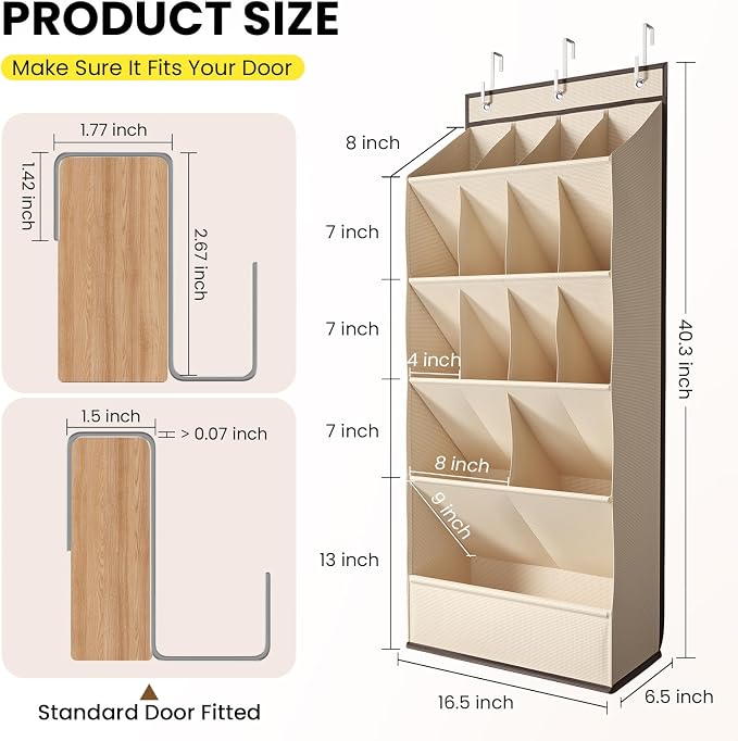 Over the Door Shoe Organizer for Closet, Shoes Rack for Closet - Image 5
